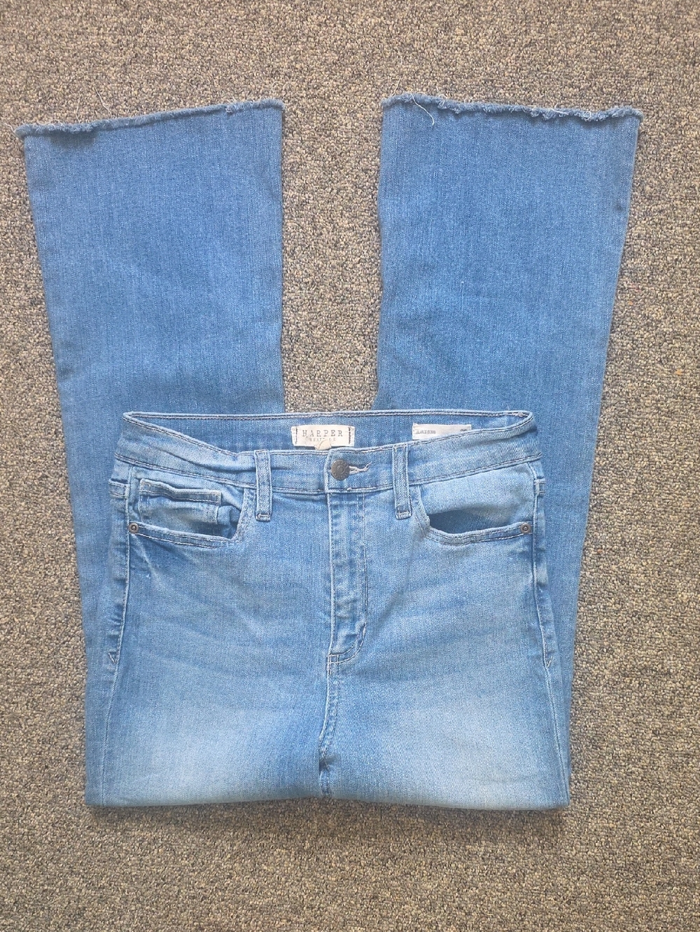 Harper Light Blue Women's High-Rise Flare Ankle Jeans